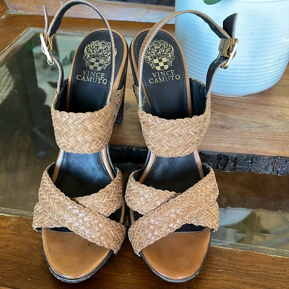 Vince Camuto Braided Leather Heels - Picture 2 of 8